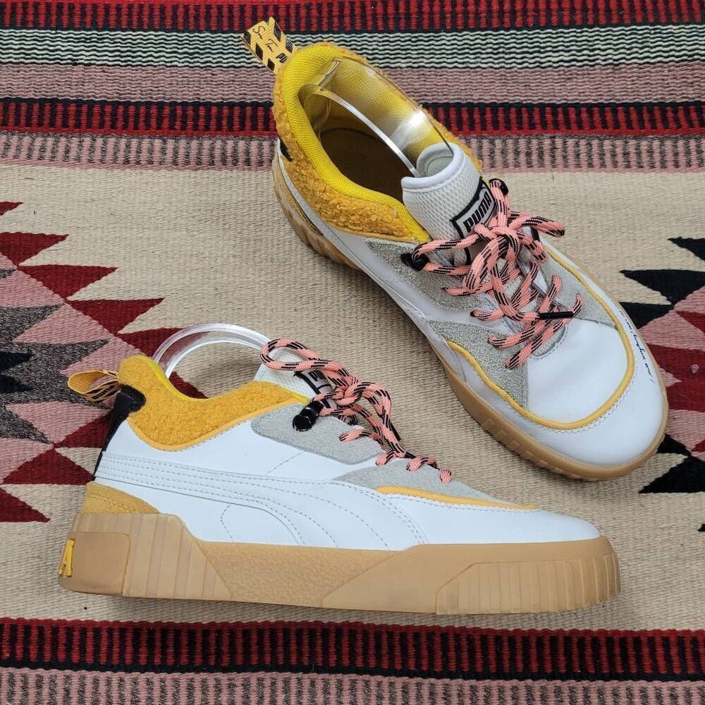 Puma Cali x Sue Tsai Leather White Mid Lace Up Casual Trainers Sneakers Sz 9